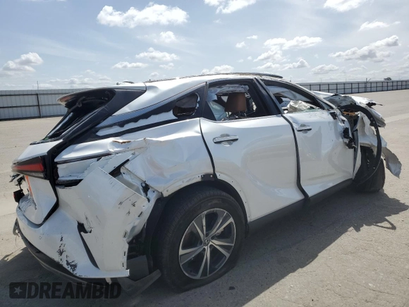 2023 Lexus RX 350h with VIN 2T2BBMCA6PC009683, listed as a Copart auction lot 50993235 with 21,001 mi miles and Salvage title. Bid and sale history available at DreamBid. Image 3.
