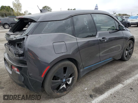 2015 BMW i3 with VIN WBY1Z2C58FV287045, listed as a Copart auction lot 48168585 with 55,343 mi miles and Salvage Title. Bid and sale history available at carsss.com. Image 3.