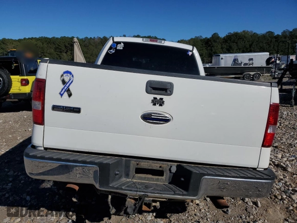 2006 Ford F-150 XLT with VIN 1FTPX14V16NB11030, listed as a Copart auction lot 80037104 with 190,666 mi miles and Salvage Title. Bid and sale history available at carsss.com. Image 6.
