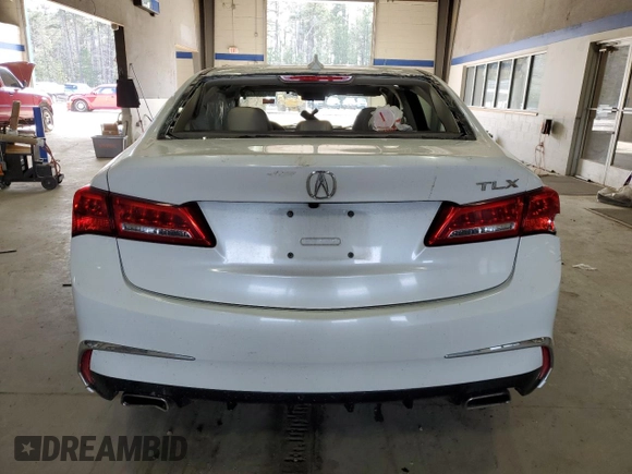2019 Acura TLX with VIN 19UUB2F30KA000619, listed as a Copart auction lot 45849735 with 0 mi miles and Salvage Title. Bid and sale history available at carsss.com. Image 6.