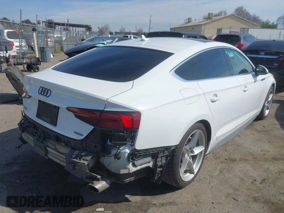 2019 Audi A5 Sportback Premium with VIN WAUDNCF55KA023971, listed as a IAAI auction lot 41590436 with 78,824 mi miles. Bid and sale history available at carsss.com. Image 4.
