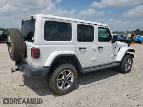 2019 Jeep Wrangler Unlimited Sahara with VIN 1C4HJXEG4KW577094, listed as a Copart auction lot 55409845 with 155,540 mi miles and Salvage title. Bid and sale history available at DreamBid. Image 3.