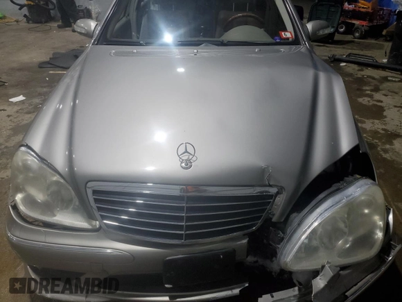 2004 Mercedes-Benz S-Class 5.0L with VIN WDBNG84J54A387825, listed as a Copart auction lot 45894265 with 0 mi miles and Salvage Title. Bid and sale history available at carsss.com. Image 12.