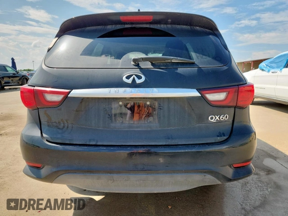 2019 Infiniti QX60 Luxe with VIN 5N1DL0MN9KC525893, listed as a Copart auction lot 63218895 with 106,280 mi miles and Salvage title. Bid and sale history available at DreamBid. Image 6.