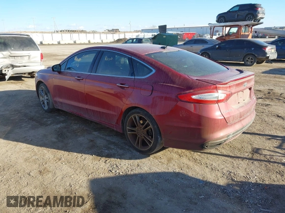 2014 Ford Fusion Titanium with VIN 3FA6P0K99ER241148, listed as a IAAI auction lot 41410796 with 217,003 mi miles. Bid and sale history available at carsss.com. Image 3.