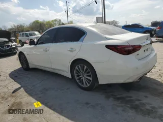 2019 Infiniti Q50 Luxe with VIN JN1EV7AR0KM552352, listed as a Copart auction lot 52812385 with 50,376 mi miles and Salvage Title. Bid and sale history available at carsss.com. Image 2.