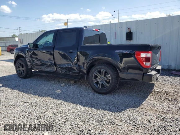 2021 Ford F-150 XL with VIN 1FTFW1E81MFA80456, listed as a Copart auction lot 61268545 with 57,233 mi miles and Salvage title. Bid and sale history available at DreamBid. Image 2.