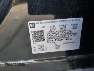 2023 GMC Terrain SLT z VIN 3GKALPEG0PL140741, wystawiony jako Copart lot #54305065 z przebiegiem 21 964 mil mil oraz Szkoda całkowita • Salvage title. Historia ofert i sprzedaży dostępna na DreamBid. Obrazek 14.