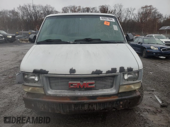 1999 GMC Safari Cargo with VIN 1GTDM19W1XB536330, listed as a Copart auction lot 80887864 with Not Provided miles and Salvage Title. Bid and sale history available at carsss.com. Image 5.