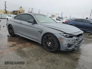 2020 BMW M4 with VIN WBS4Y9C08LFH20024, listed as a Copart auction lot 43635944 with 50,111 mi miles. Bid and sale history available at carsss.com. Image 4.