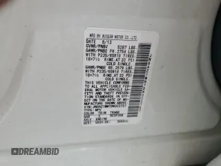 2013 Nissan Murano S with VIN JN8AZ1MW7DW323757, listed as a Copart auction lot 56728925 with 72,788 mi miles and Clean title. Bid and sale history available at DreamBid. Image 13.