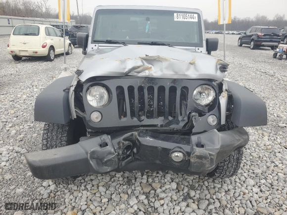 2018 Jeep Wrangler JK Freedom Edition with VIN 1C4AJWAG2JL832486, listed as a Copart auction lot 81105144 with 80,660 mi miles and Salvage Title. Bid and sale history available at carsss.com. Image 5.