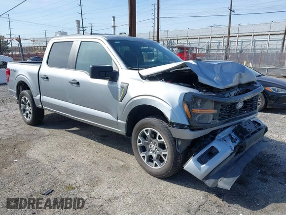 2024 Ford F-150 STX with VIN 1FTEW2LP4RKD24322, listed as a IAAI auction lot 41849417 with 7,199 mi miles and . Bid and sale history available at carsss.com. Image 1.
