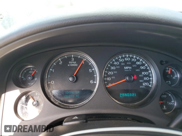 2008 Chevrolet Tahoe 3LT with VIN 1GNFC13058J219035, listed as a Copart auction lot 52613825 with 151,270 mi miles and Salvage title. Bid and sale history available at DreamBid. Image 9.
