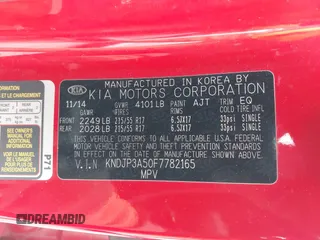 2015 Kia Soul + with VIN KNDJP3A50F7782165, listed as a IAAI auction lot 42035709 with 168,956 mi miles. Bid and sale history available at carsss.com. Image 9.