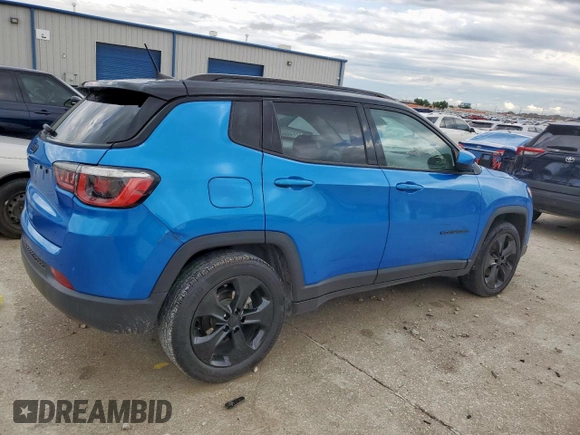 2019 Jeep Compass Latitude with VIN 3C4NJCBB0KT715532, listed as a Copart auction lot 55669805 with 78,036 mi miles and Salvage title. Bid and sale history available at DreamBid. Image 3.