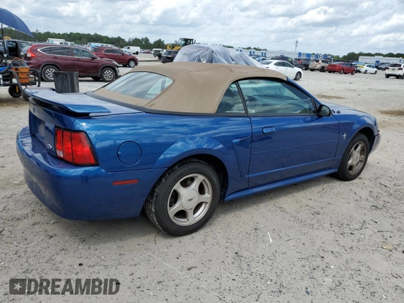 2001 Ford Mustang Deluxe with VIN 1FAFP44401F209673, listed as a Copart auction lot 52239035 with 165,944 mi miles and Salvage Title. Bid and sale history available at carsss.com. Image 3.