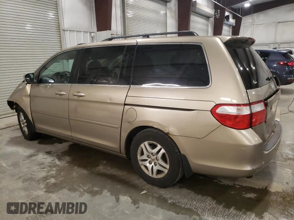 2005 Honda Odyssey EX-L z VIN 5FNRL38625B012216, wystawiony jako Copart lot #51823135 z przebiegiem 206 408 mil mil oraz Szkoda całkowita • Salvage title. Historia ofert i sprzedaży dostępna na DreamBid. Obrazek 2.