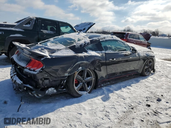 2022 Ford Mustang Mach 1 with VIN 1FA6P8R00N5555053, listed as a Copart auction lot 45270985 with Not provided miles and Salvage title. Bid and sale history available at DreamBid. Image 3.