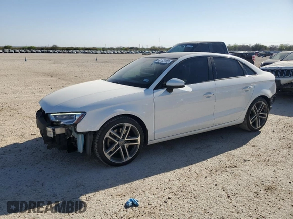 2019 Audi A3 Sedan Premium with VIN WAUAUGFF3KA118230, listed as a Copart auction lot 49153105 with 48,985 mi miles and Salvage Title. Bid and sale history available at carsss.com. Image 1.