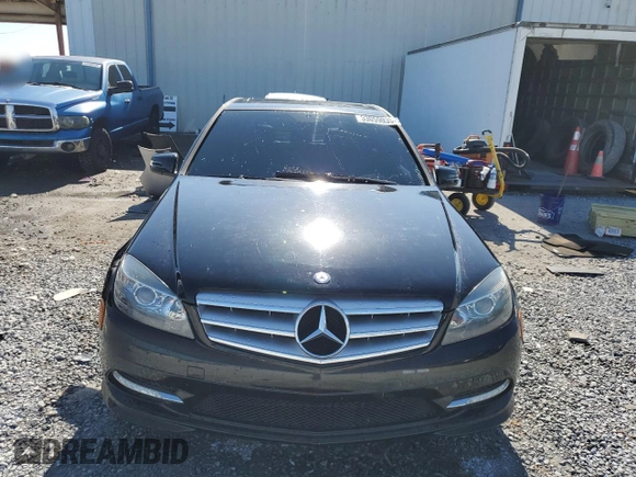 2011 Mercedes-Benz C with VIN WDDGF5EB1BR133861, listed as a Copart auction lot 53059035 with 81,218 mi miles and Salvage Title. Bid and sale history available at carsss.com. Image 5.