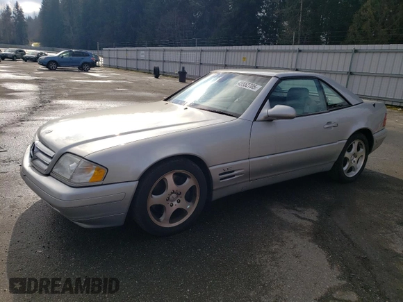 1999 Mercedes-Benz SL with VIN WDBFA76F4XF182318, listed as a Copart auction lot 45552705 with 135,447 mi miles and Clean title. Bid and sale history available at DreamBid. Image 1.