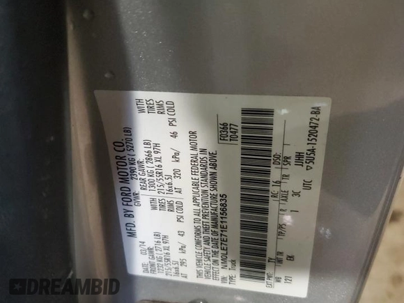 2014 Ford Transit Connect XL with VIN NM0LE7E71E1156835, listed as a Copart auction lot 53090725 with 88,637 mi miles and Salvage title. Bid and sale history available at DreamBid. Image 12.