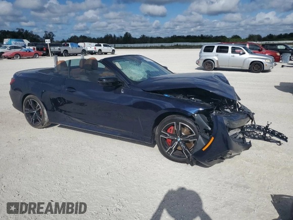 2023 BMW 4 Series M440i with VIN WBA53AT03PCL15153, listed as a Copart auction lot 85457074 with Not Provided miles and Salvage Title. Bid and sale history available at DreamBid. Image 4.