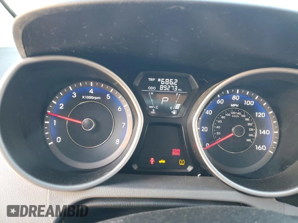 2013 Hyundai Elantra Coupe SE with VIN KMHDH6AE3DU019580, listed as a Copart auction lot 84892324 with 89,273 mi miles and Salvage Title. Bid and sale history available at carsss.com. Image 9.