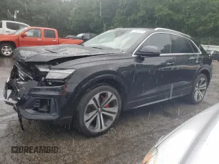 2019 Audi Q8 Prestige z VIN WA1CVAF13KD045377, wystawiony jako Copart lot #57900525 z przebiegiem 100 242 mil mil oraz Szkoda całkowita • Salvage title. Historia ofert i sprzedaży dostępna na DreamBid. Obrazek 1.