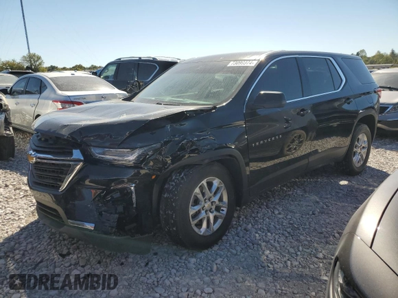 2023 Chevrolet Traverse LS with VIN 1GNEVFKWXPJ150897, listed as a Copart auction lot 73099374 with 38,565 mi miles and Salvage Title. Bid and sale history available at carsss.com. Image 1.