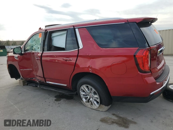 2021 GMC Yukon SLT with VIN 1GKS1BKD9MR416572, listed as a Copart auction lot 77548524 with 24,436 mi miles and Non Repairable. Bid and sale history available at carsss.com. Image 2.