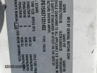 2007 Chevrolet Express Cargo z VIN 1GCFG15X871251452, wystawiony jako Copart lot #60542685 z przebiegiem 278 825 mil mil oraz Szkoda całkowita • Salvage title. Historia ofert i sprzedaży dostępna na DreamBid. Obrazek 13.
