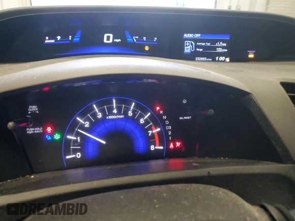 2012 Honda Civic Cpe LX with VIN 2HGFG3B55CH555303, listed as a Copart auction lot 47958834 with 232,882 mi miles and Non Repairable. Bid and sale history available at carsss.com. Image 9.