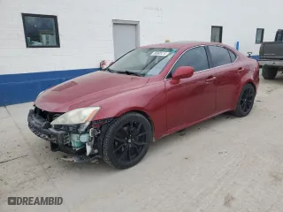 2006 Lexus IS 250 Manual with VIN JTHBK262365007834, listed as a Copart auction lot 88693415 with 162,599 mi miles and Salvage Title. Bid and sale history available at carsss.com. Image 1.