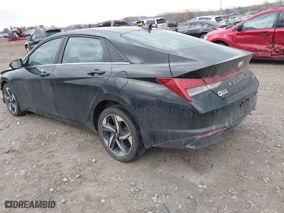 2023 Hyundai Elantra Hybrid Limited with VIN KMHLN4AJXPU048049, listed as a IAAI auction lot 41677654 with 1 mi miles. Bid and sale history available at carsss.com. Image 3.