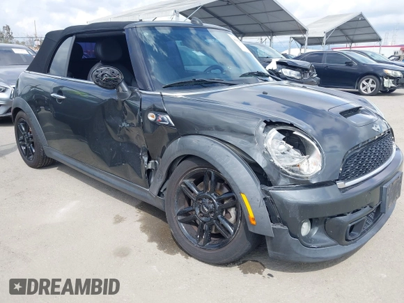 2012 MINI Convertible S with VIN WMWZP3C54CT250689, listed as a IAAI auction lot 41928624 with 126,442 mi miles and . Bid and sale history available at DreamBid. Image 1.