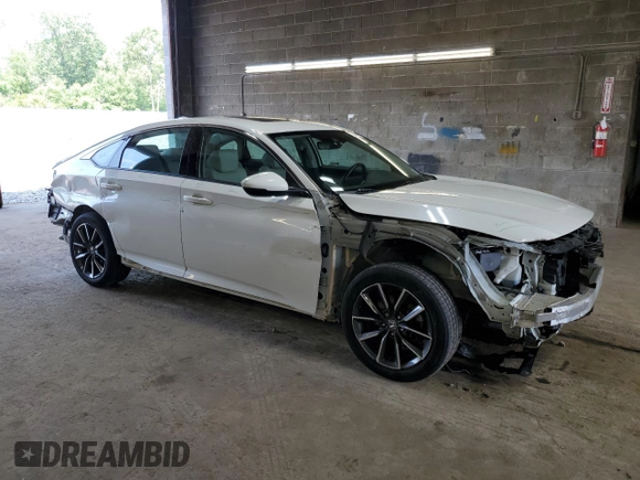 2021 Honda Accord EX-L with VIN 1HGCV1F50MA058005, listed as a Copart auction lot 63679815 with 33,428 mi miles and Salvage title. Bid and sale history available at DreamBid. Image 4.