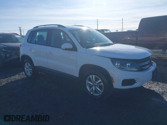 2017 Volkswagen Tiguan S with VIN WVGBV7AX2HK026612, listed as a IAAI auction lot 41320044 with 74,979 mi miles and . Bid and sale history available at DreamBid. Image 1.
