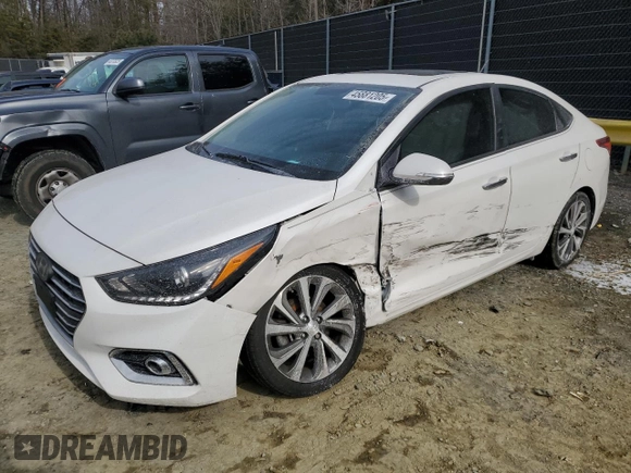 2019 Hyundai Accent Limited with VIN 3KPC34A34KE039091, listed as a Copart auction lot 45881205 with 65,264 mi miles and Salvage Title. Bid and sale history available at carsss.com. Image 1.