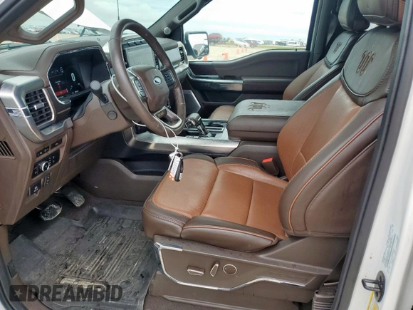 2023 Ford F-150 XL with VIN 1FTFW1ED6PFC00883, listed as a Copart auction lot 60438105 with 27,640 mi miles and Salvage title. Bid and sale history available at DreamBid. Image 7.