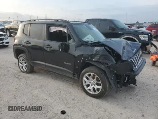 2018 Jeep Renegade Latitude z VIN ZACCJBBB0JPG75752, wystawiony jako Copart lot #55254665 z przebiegiem 57 727 mil mil oraz Szkoda całkowita • Salvage title. Historia ofert i sprzedaży dostępna na DreamBid. Obrazek 4.