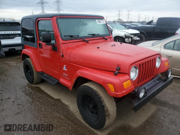 2003 Jeep Wrangler X z VIN 1J4FA39S73P355945, wystawiony jako Copart lot #43667775 z przebiegiem 123 823 mil mil oraz Czysty tytuł • Clean title. Historia ofert i sprzedaży dostępna na DreamBid. Obrazek 4.