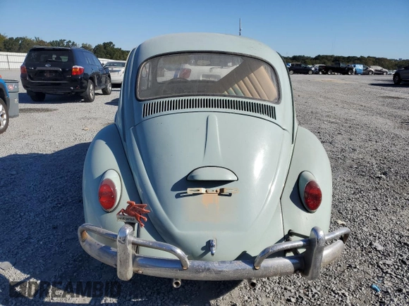 1965 Volkswagen Beetle with VIN 115481857, listed as a Copart auction lot 75403564 with 73,375 mi miles and Salvage Title. Bid and sale history available at DreamBid. Image 6.