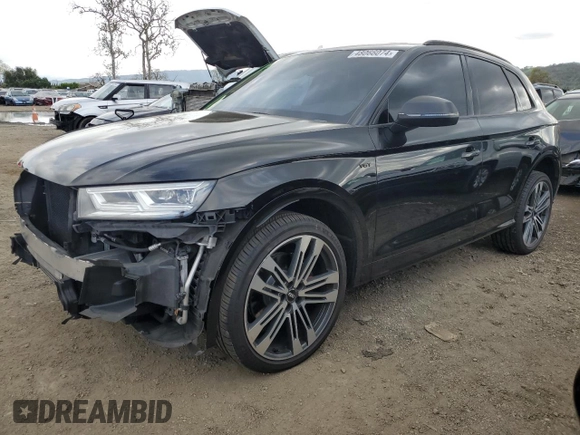 2018 Audi SQ5 Premium Plus with VIN WA1A4AFY9J2221365, listed as a Copart auction lot 48066074 with 54,395 mi miles and . Bid and sale history available at DreamBid. Image 1.