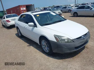 2004 Honda Accord EX z VIN 1HGCM665X4A074423, wystawiony jako IAAI lot #42350086 z przebiegiem 229 567 mil mil oraz . Historia ofert i sprzedaży dostępna na DreamBid. Obrazek 1.