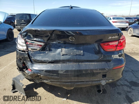 2018 BMW 3 Series 340i xDrive with VIN WBA8Y3C57JG451291, listed as a Copart auction lot 45725545 with 75,492 mi miles and Salvage Title. Bid and sale history available at carsss.com. Image 6.