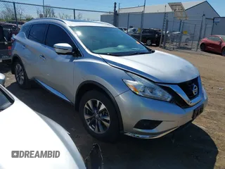 2016 Nissan Murano S z VIN 5N1AZ2MH7GN163212, wystawiony jako IAAI lot #42106883 z przebiegiem 76 326 mil mil oraz . Historia ofert i sprzedaży dostępna na DreamBid. Obrazek 1.