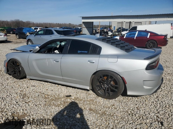 2019 Dodge Charger Scat Pack with VIN 2C3CDXGJ6KH572637, listed as a Copart auction lot 45286815 with 90,341 mi miles and Salvage Title. Bid and sale history available at DreamBid. Image 2.