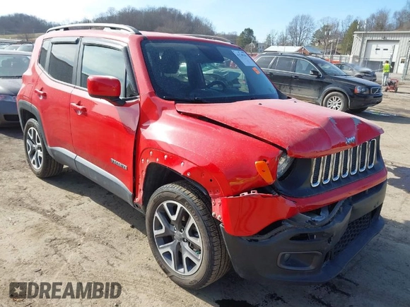 2015 Jeep Renegade Latitude with VIN ZACCJBBT3FPC45343, listed as a IAAI auction lot 41749291 with 49,608 mi miles. Bid and sale history available at carsss.com. Image 1.